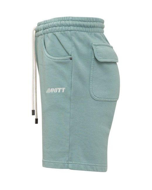 MOUTY Blue Drawstring Casual Shorts for men