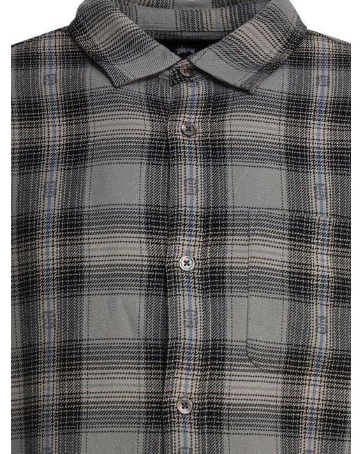 Stussy Black Motif Plaid Shirt for men