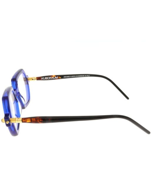 Kuboraum Blue P3 Hexagonal Frame Glasses