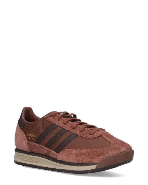 Adidas Originals Brown Sl 72 Rs 3-Stripe Sneakers for men