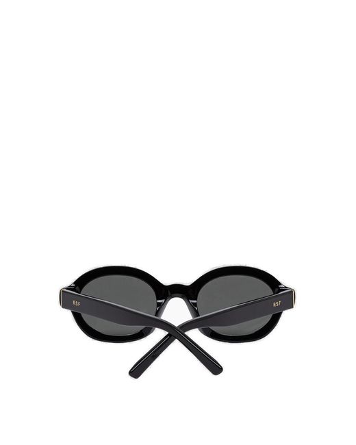 Retrosuperfuture Black Marzo Oval Frame Sunglasses for men