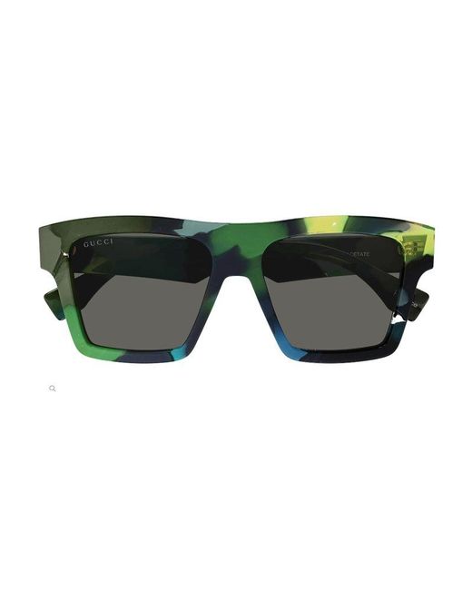 Gucci Green Square Frame Sunglasses