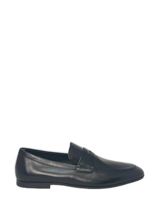 Tod's Logo-embossed Slip-on Loafers in Black for Men | Lyst