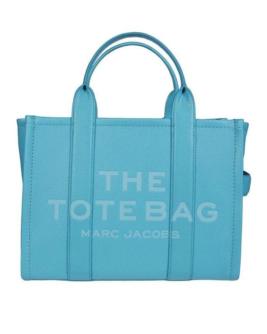 Marc Jacobs Blue Logo-embossed Medium Tote Bag