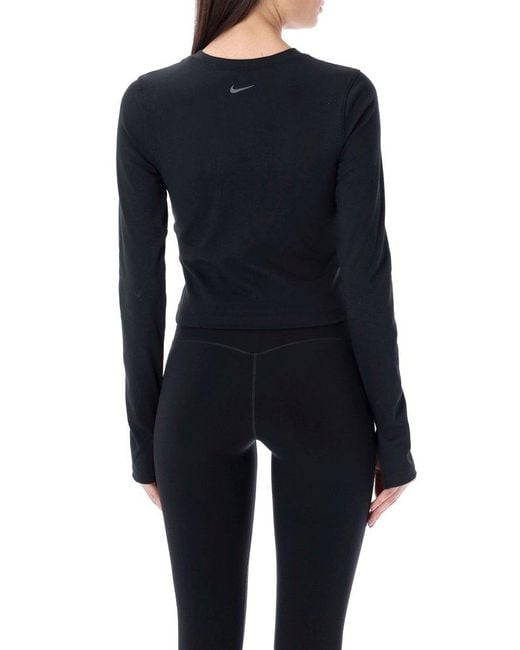 Nike Blue One Fitted Dri-fit Long-sleeved Top