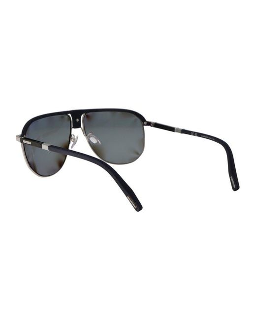 Chopard Gray Aviator Frame Sunglasses for men