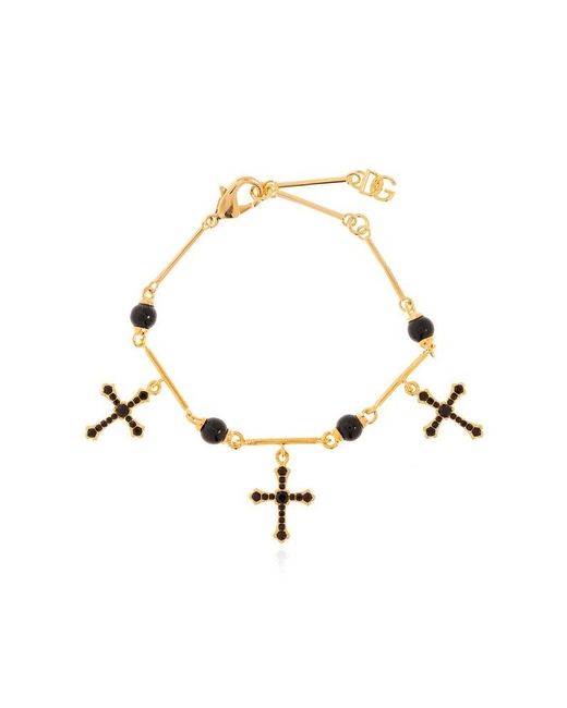 Dolce & Gabbana Metallic Cross-motif Bracelet