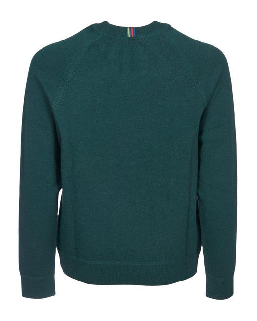 PS by Paul Smith Green Crewneck Knitted Jumper for men