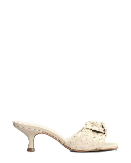 SCHUTZ SHOES Natural Knot Detail Slipper Mules
