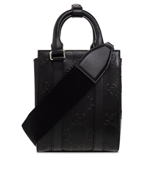 Gucci Black Leather Shoulder Bag for men
