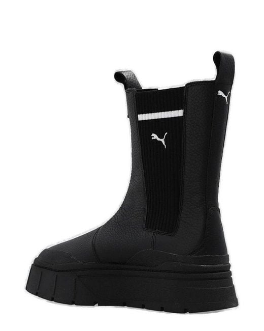 PUMA Mayze Stack Chelsea Casual Wns Boots in Black | Lyst Canada