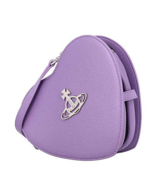 Vivienne Westwood Purple Louise Heart Crossbody Bag