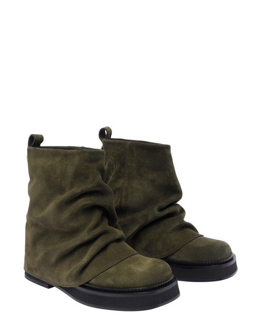The Attico Black Mini Robin Powder Combat Boots