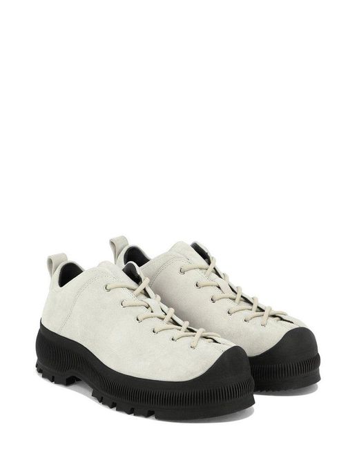 Jil Sander White Lace-up Hiking Shoes for men