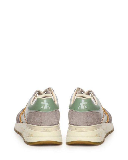 Premiata White Lander Low-Top Sneakers for men