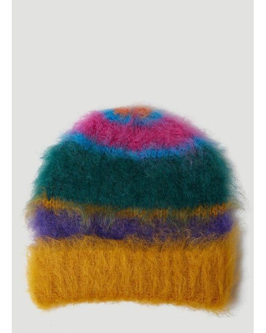 Marni Multicolor Mohair Beanie Hat for men