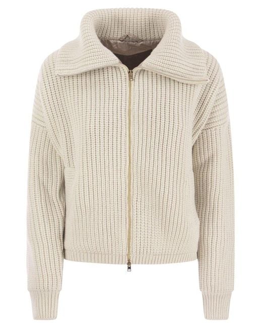 Herno Natural Eternity Chunky-knit Zip-up Cardigan
