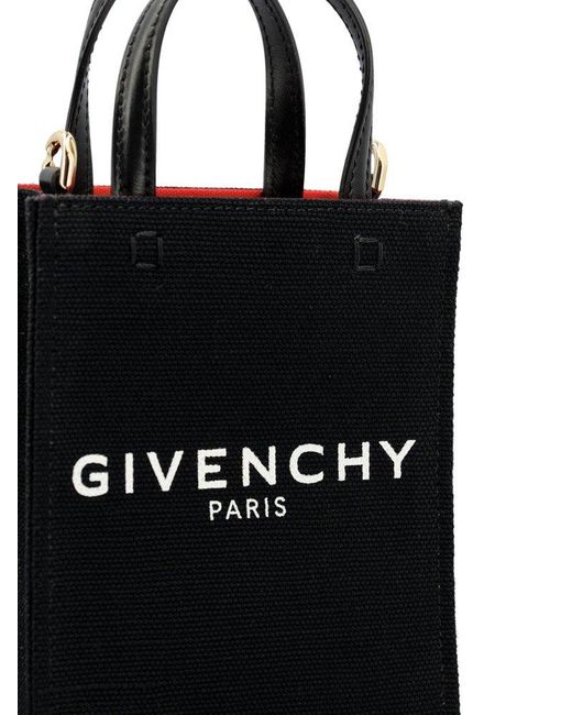 Givenchy Black G Tote Mini Monogrammed Leather Tote