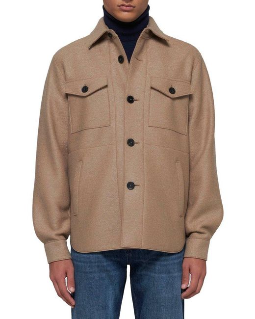 Harris Wharf London Brown Utility Jacket for men