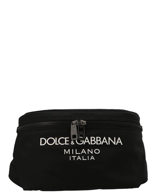 Dolce & Gabbana Black Logo Fanny Pack for men