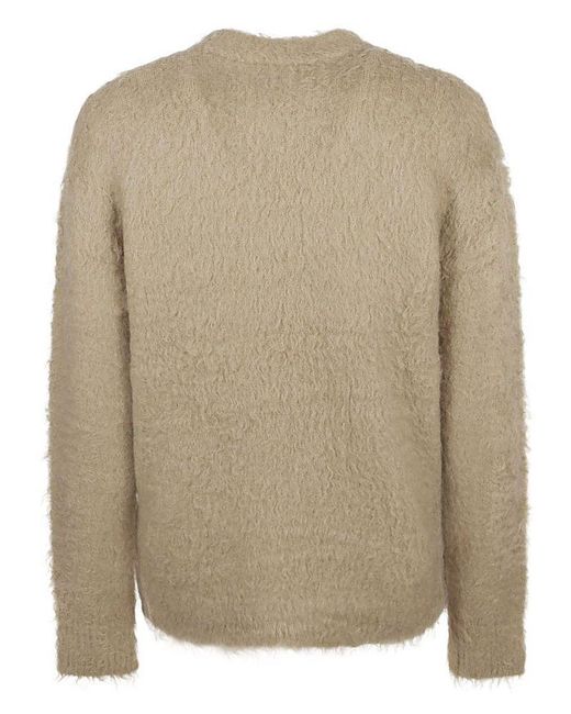 Acne Natural Faux Fur Wool Blend Sweater for men