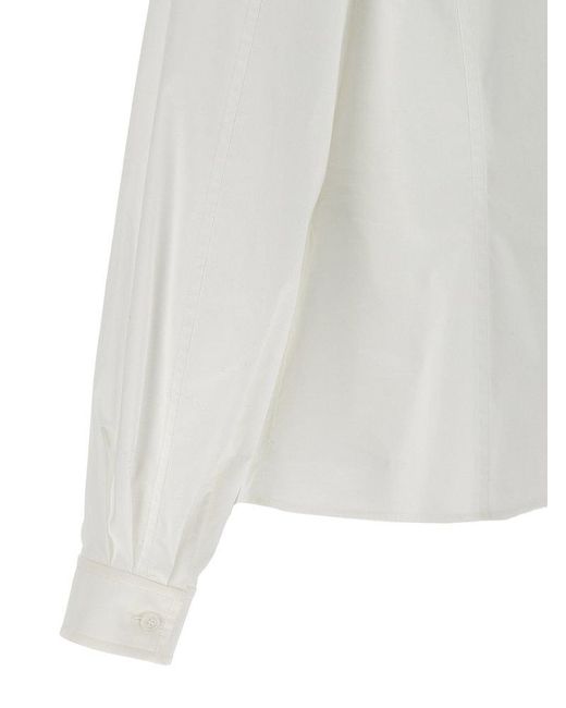 Alberta Ferretti White Cotton Shirt Shirt, Blouse
