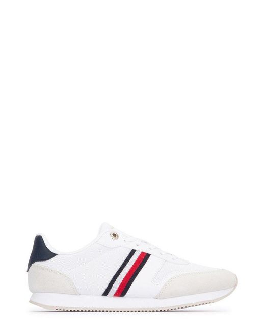 Tommy Hilfiger White Heritage Stripe Sneakers