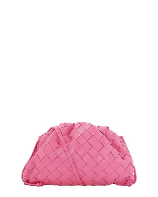 Bottega Veneta Pink Woven Pouch Bag