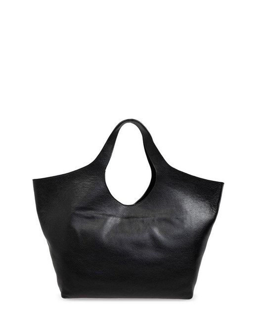 Anine Bing Black Lili Logo Embossed Tote Bag