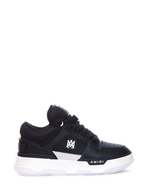 Amiri Black Ma-1 Logo Embossed Lace-up Sneakers for men