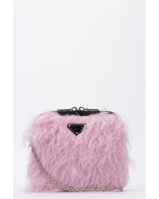 prada pink clutch bag