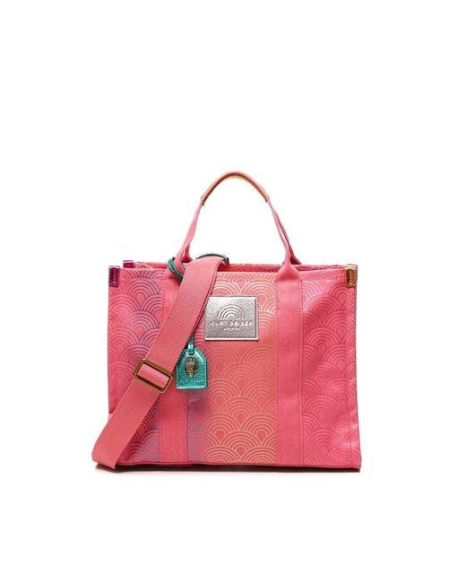 Kurt Geiger Pink Patterned Tote Bag