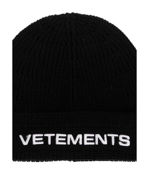 Vetements Black Cap With Logo