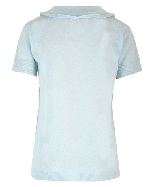Maison Margiela Blue Short-sleeved Top