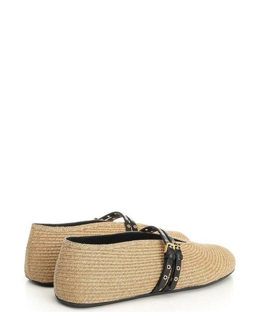 Alaïa Brown Ballerinas With Double Strap