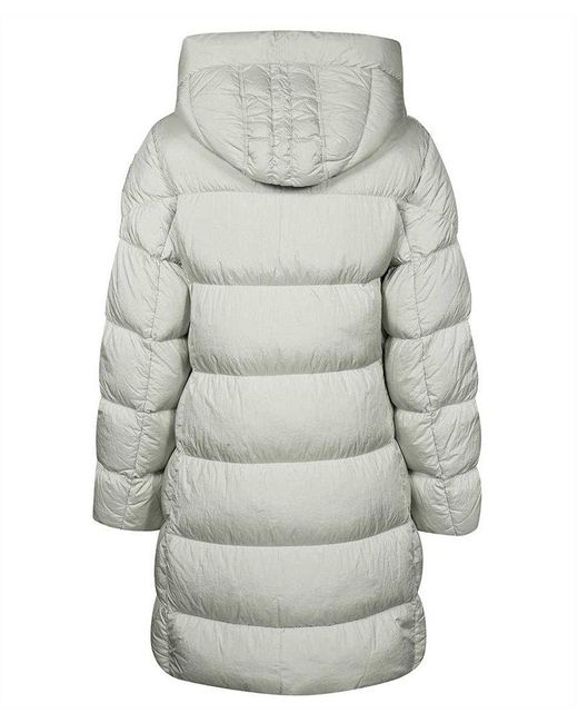 Parajumpers Gray Harmony Long Hooded Down Jacket