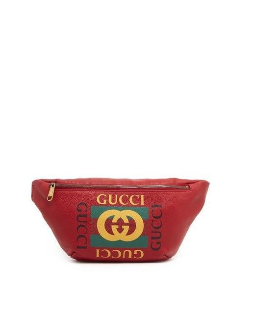 Gucci Red Vintage Logo Belt Bag