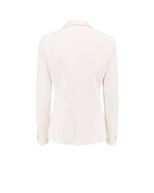 Giorgio Armani White Single-Breasted High-Waist Tailored Suit