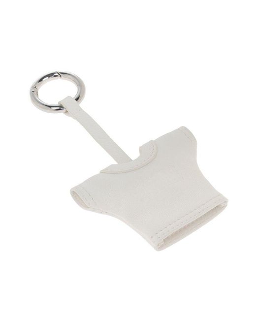 MM6 by Maison Martin Margiela White Keychain With Application