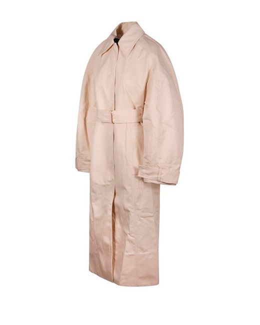 Jacquemus Pink Le Trench Bari Belted Coat