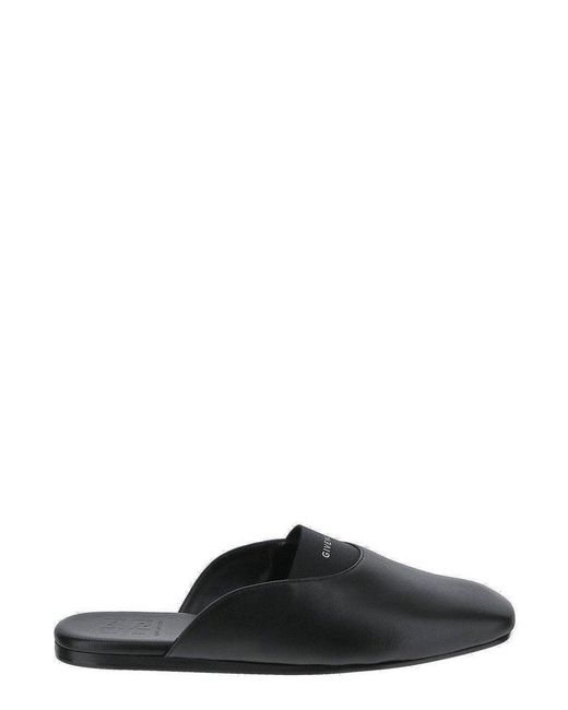 Givenchy Black Square Toe Slip-on Mules