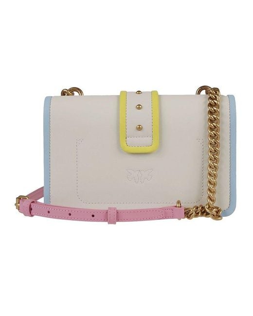 Pinko Multicolor Love One Chain Linked Mini Shoulder Bag