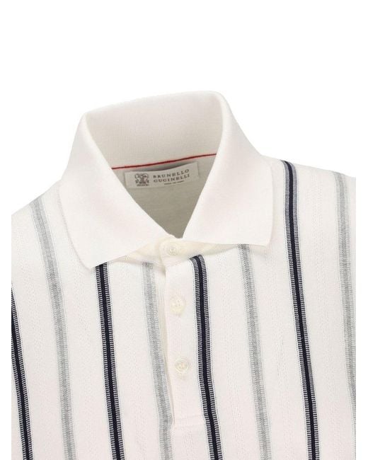 Brunello Cucinelli White T-shirt And Polo for men