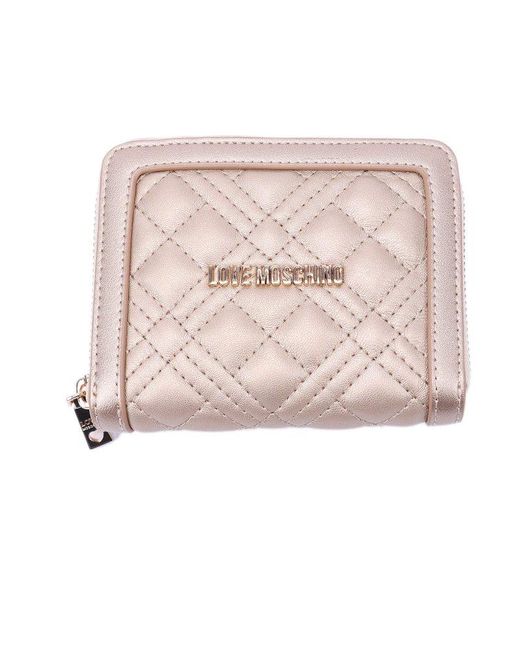 Love Moschino Pink Quilted Zipped Wallet