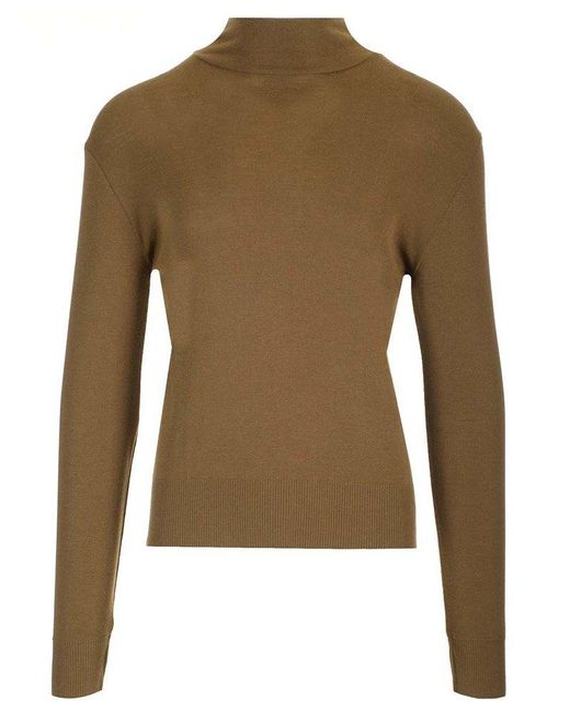 Lemaire Green Seamless Turtleneck Top for men