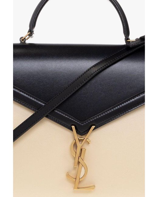 Saint Laurent Blue Cassandra Medium Top Handle Bag