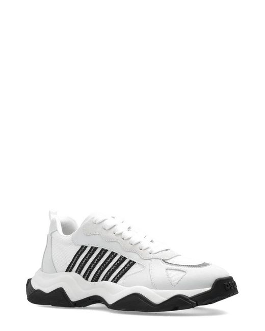 DSquared² White Wave Low-top Sneakers for men