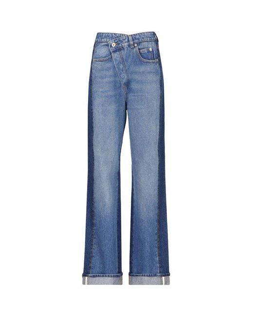 Loewe Blue Trompe Wide-leg Mid-rise Jeans