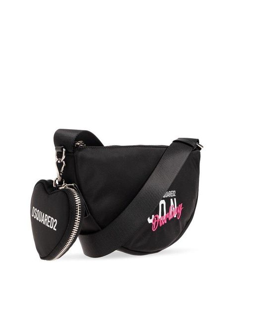 DSquared² Black Shoulder Bag With Logo