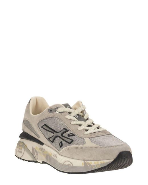 Premiata Gray Moerun Lace-Up Sneakers for men